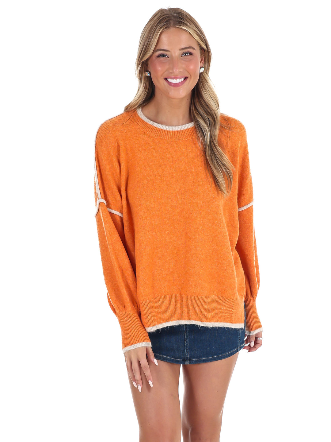 Warm Hug Contrast Sweater