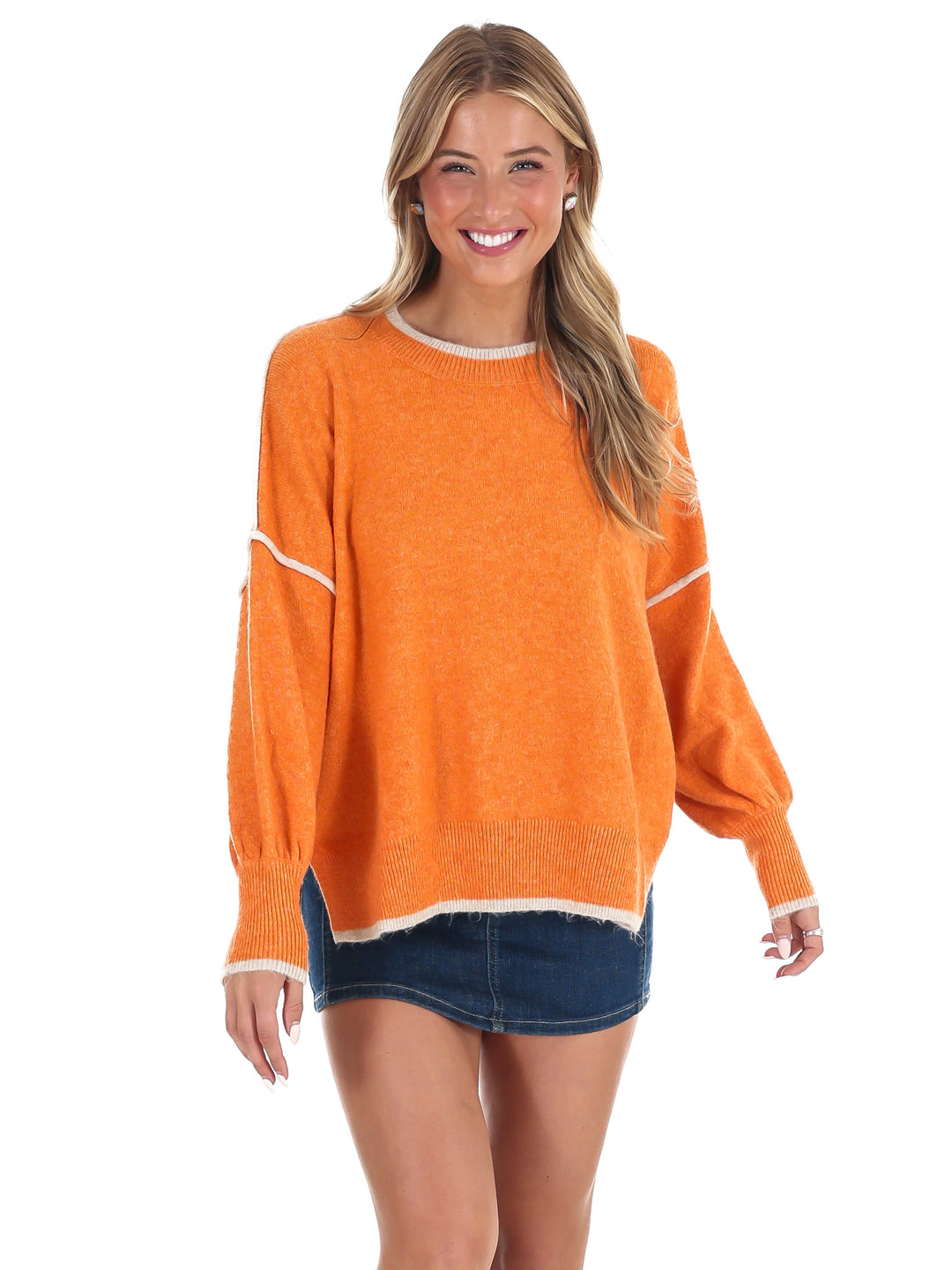 Warm Hug Contrast Sweater