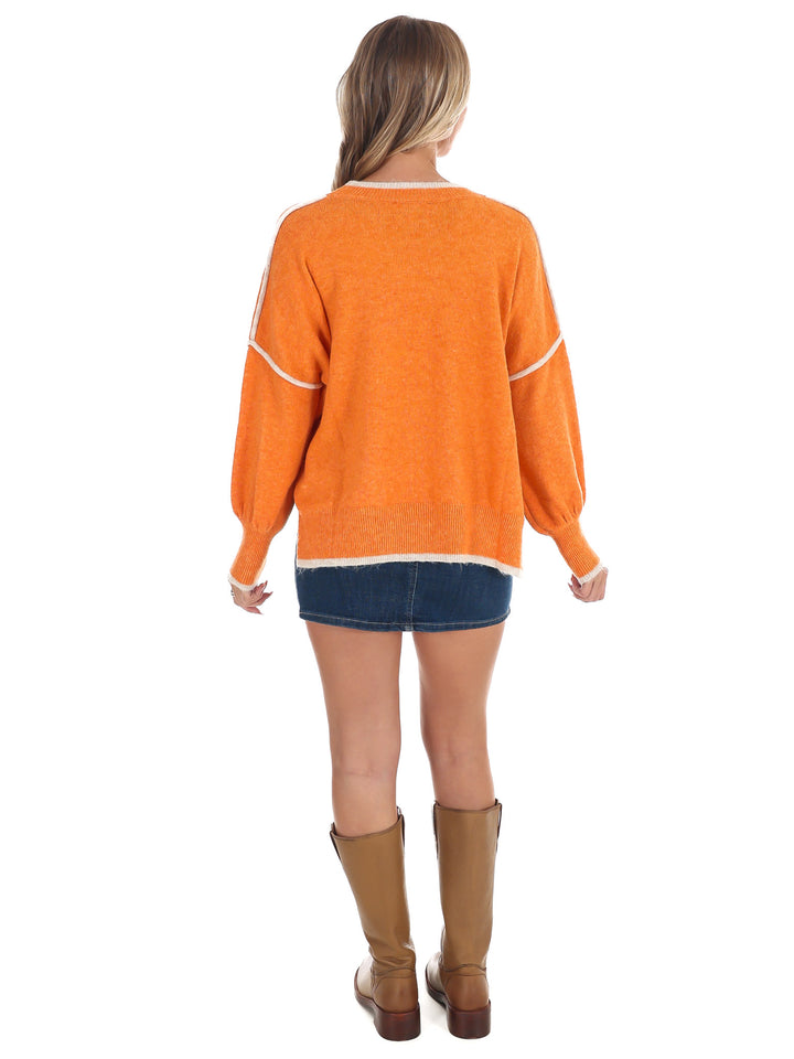 Warm Hug Contrast Sweater