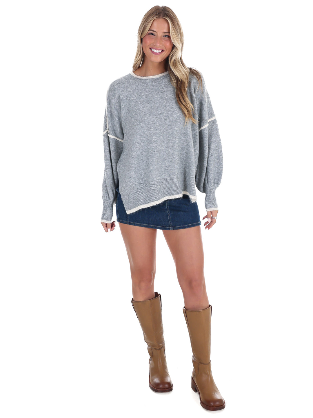 Warm Hug Contrast Sweater