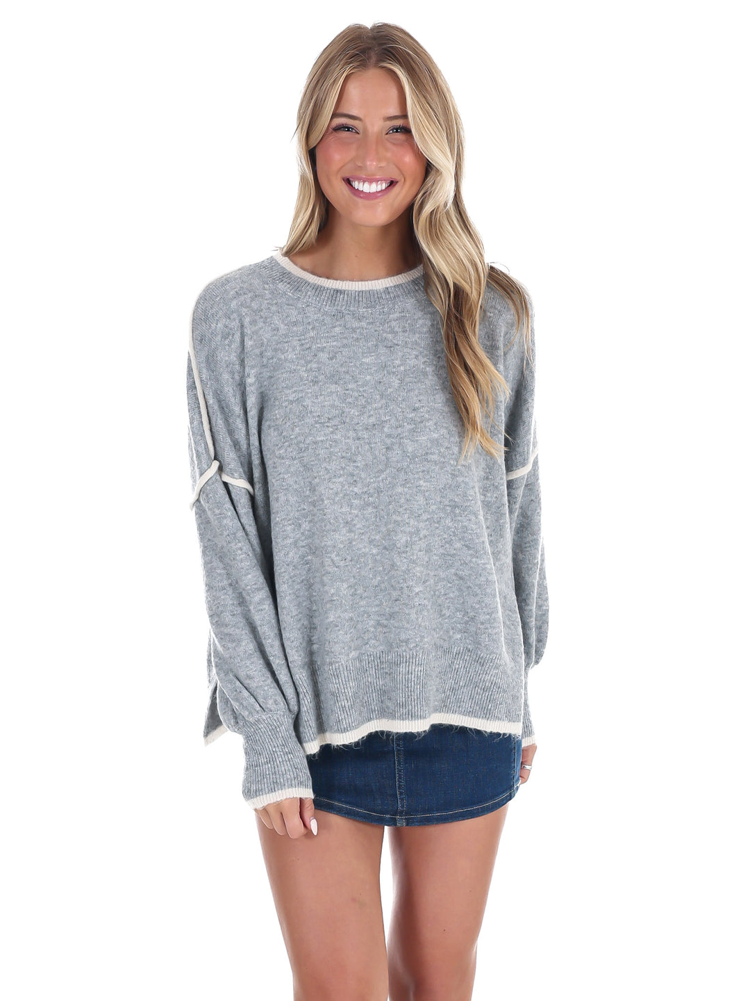 Warm Hug Contrast Sweater