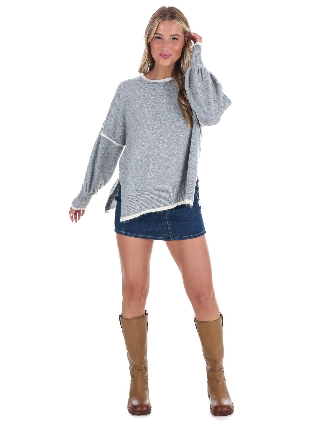 Warm Hug Contrast Sweater
