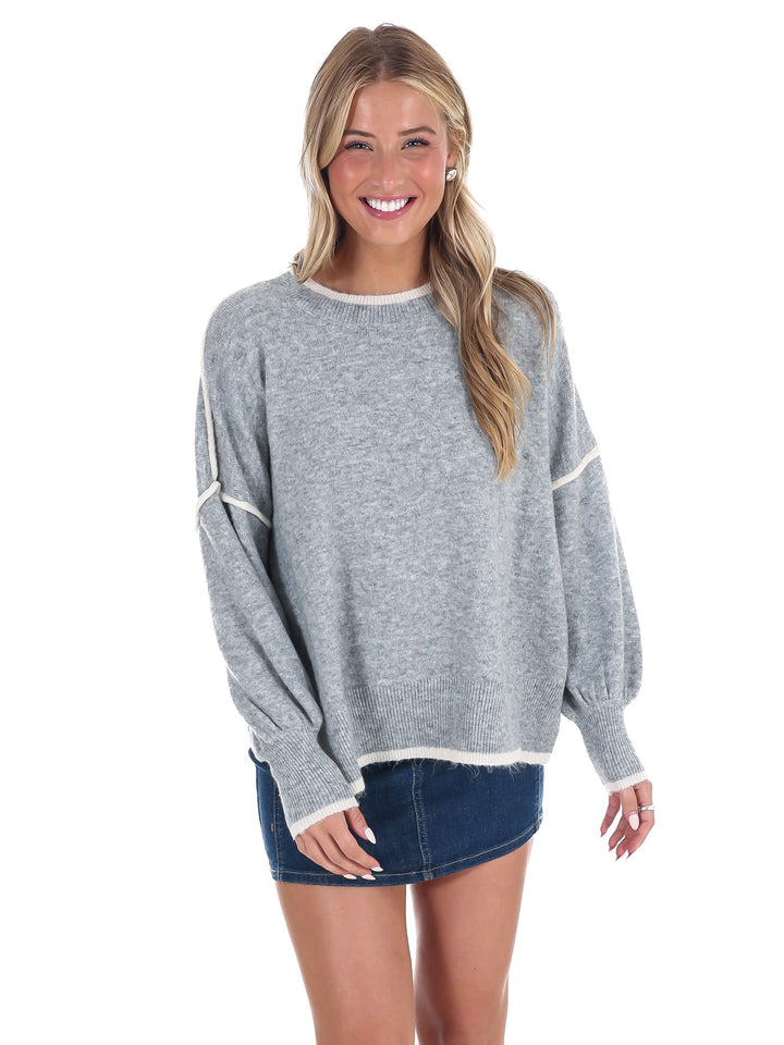 Warm Hug Contrast Sweater