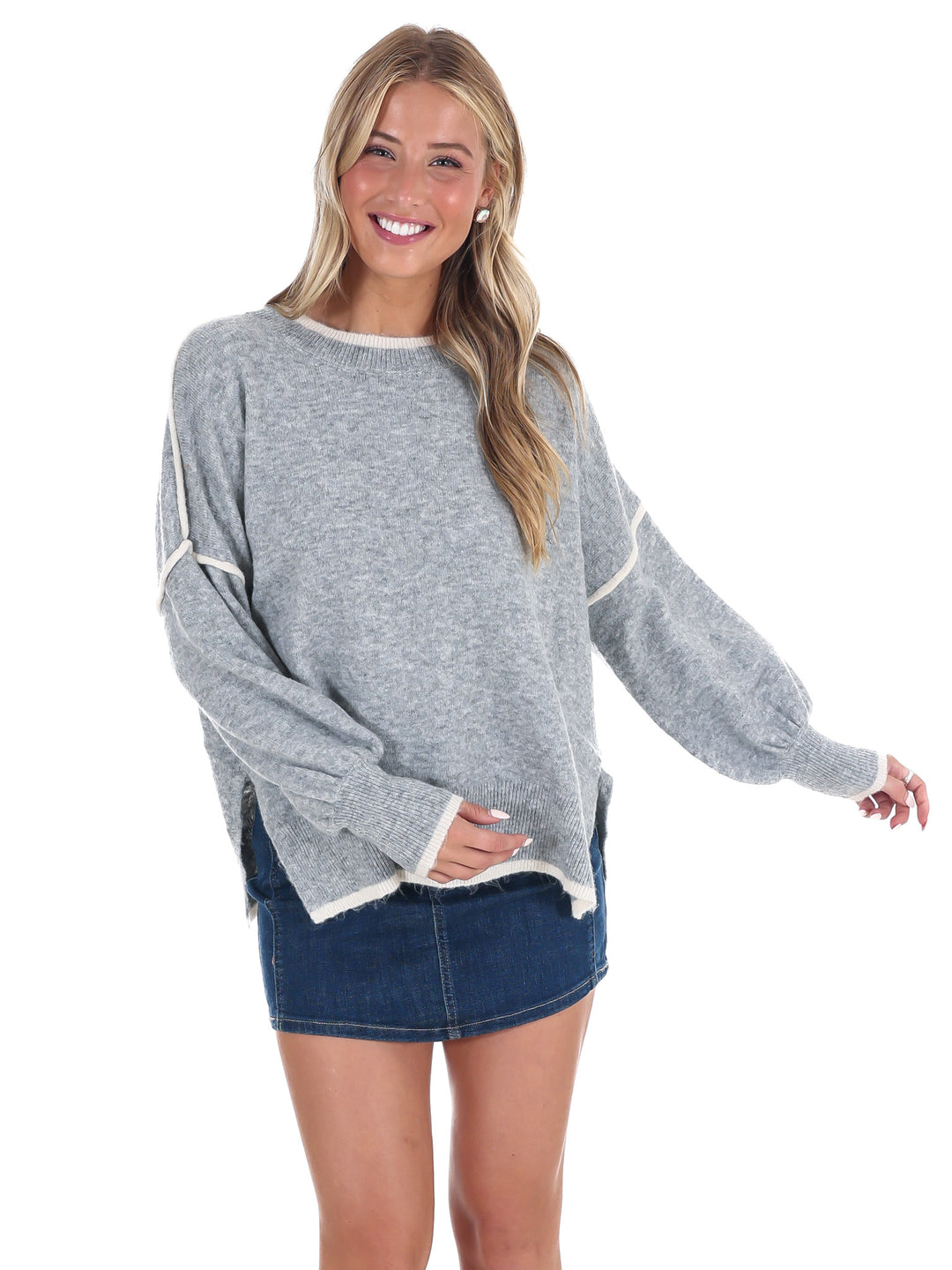 Warm Hug Contrast Sweater