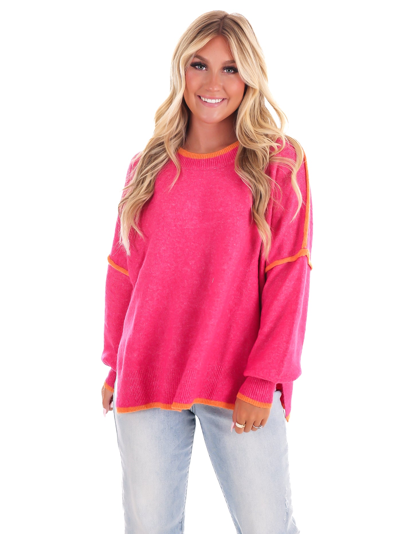 Warm Hug Contrast Sweater