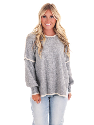 Warm Hug Contrast Sweater