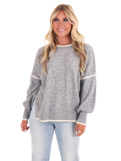 Warm Hug Contrast Sweater