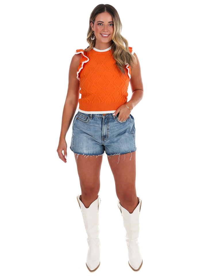 Huddle & Hustle Ruffle Sweater Top