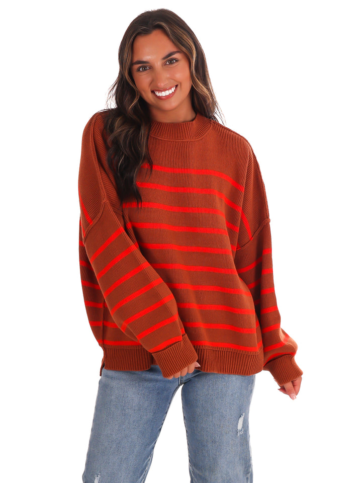 Playful Charm Stripe Sweater