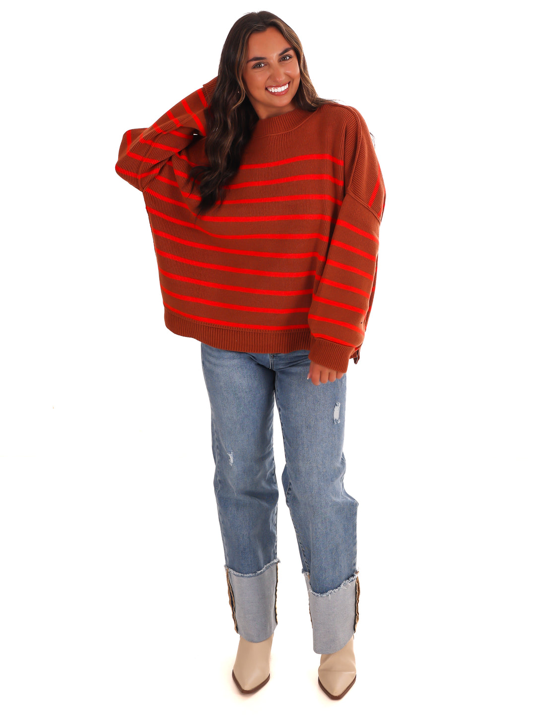 Playful Charm Stripe Sweater