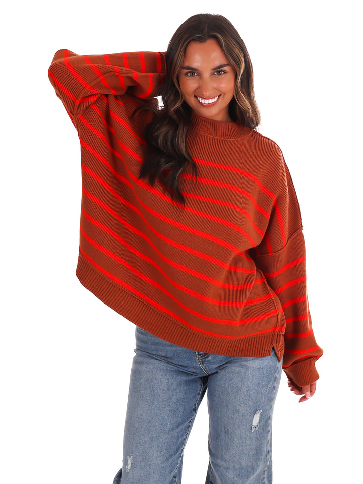 Playful Charm Stripe Sweater