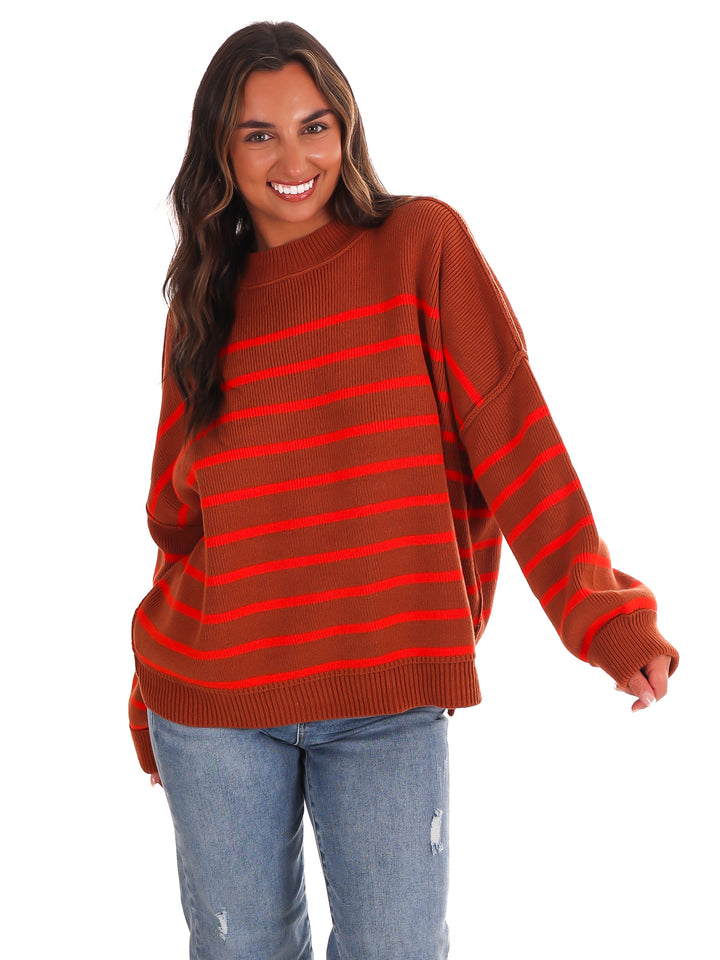 Playful Charm Stripe Sweater