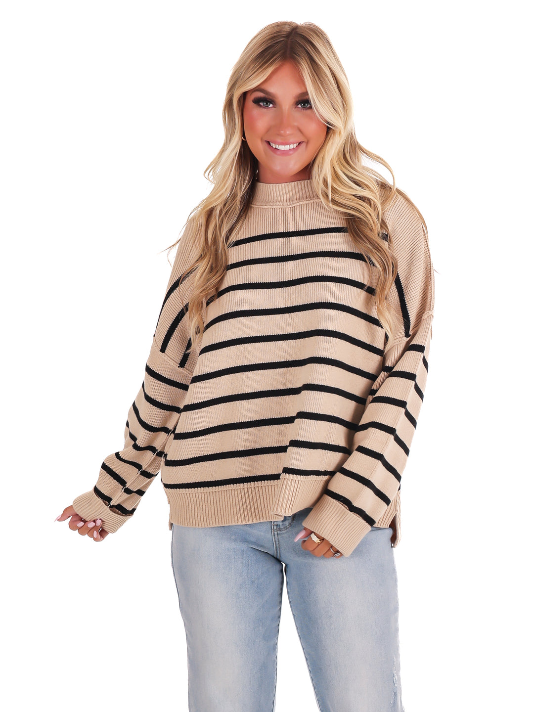 Playful Charm Stripe Sweater