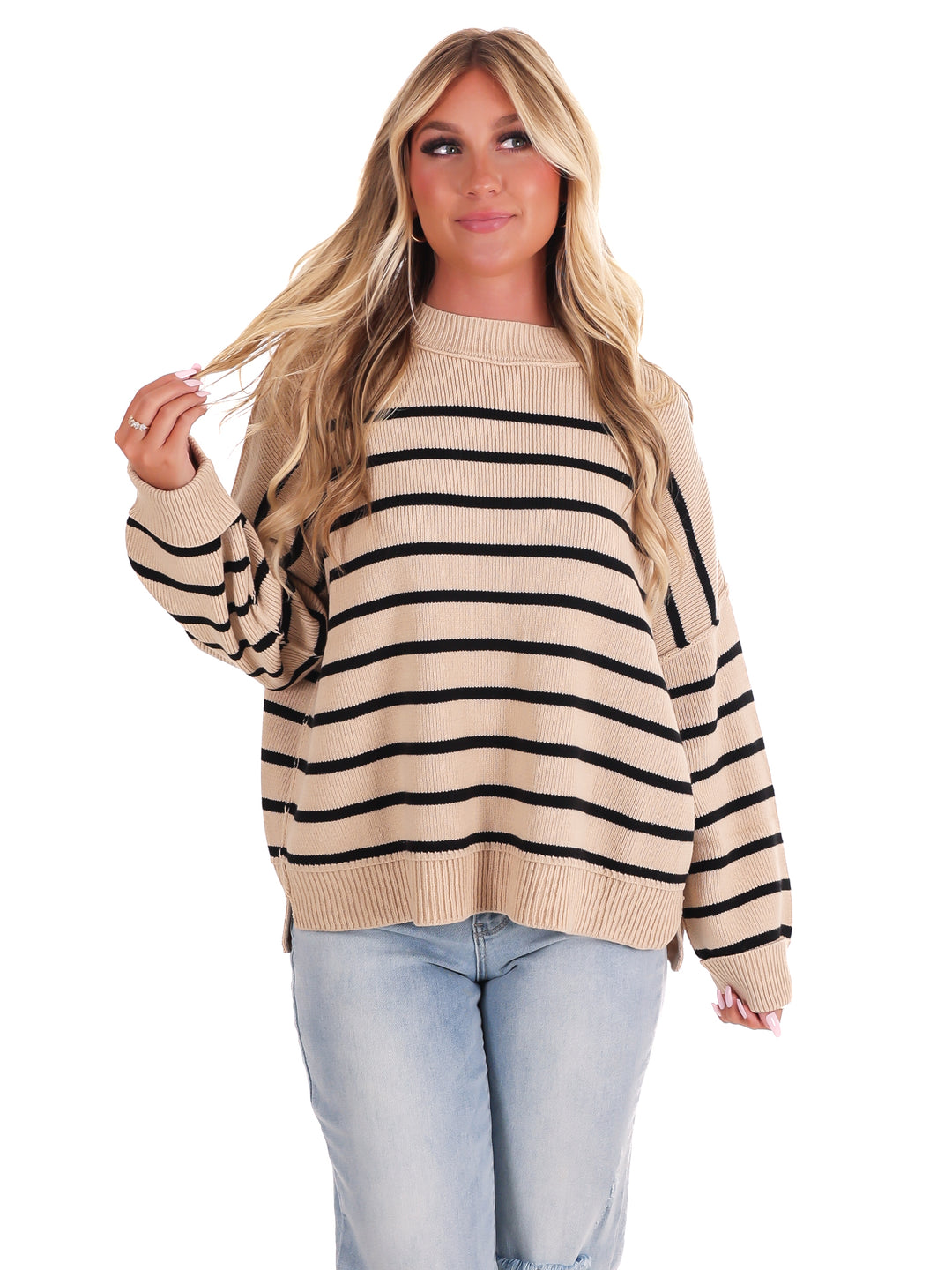 Playful Charm Stripe Sweater