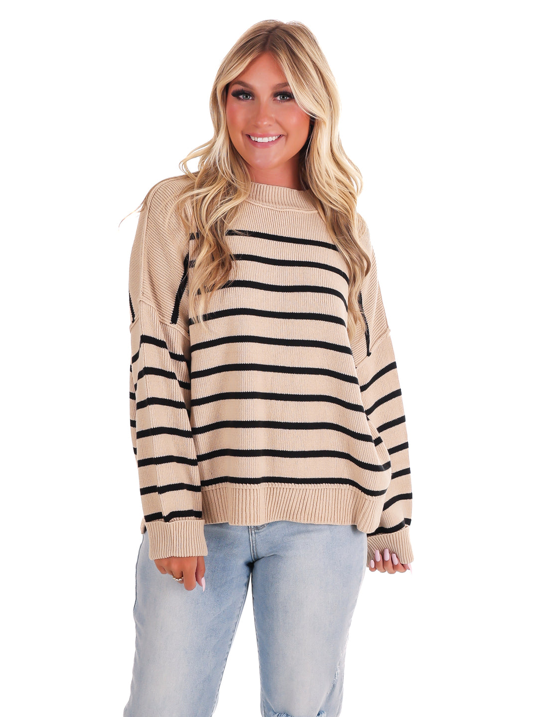 Playful Charm Stripe Sweater