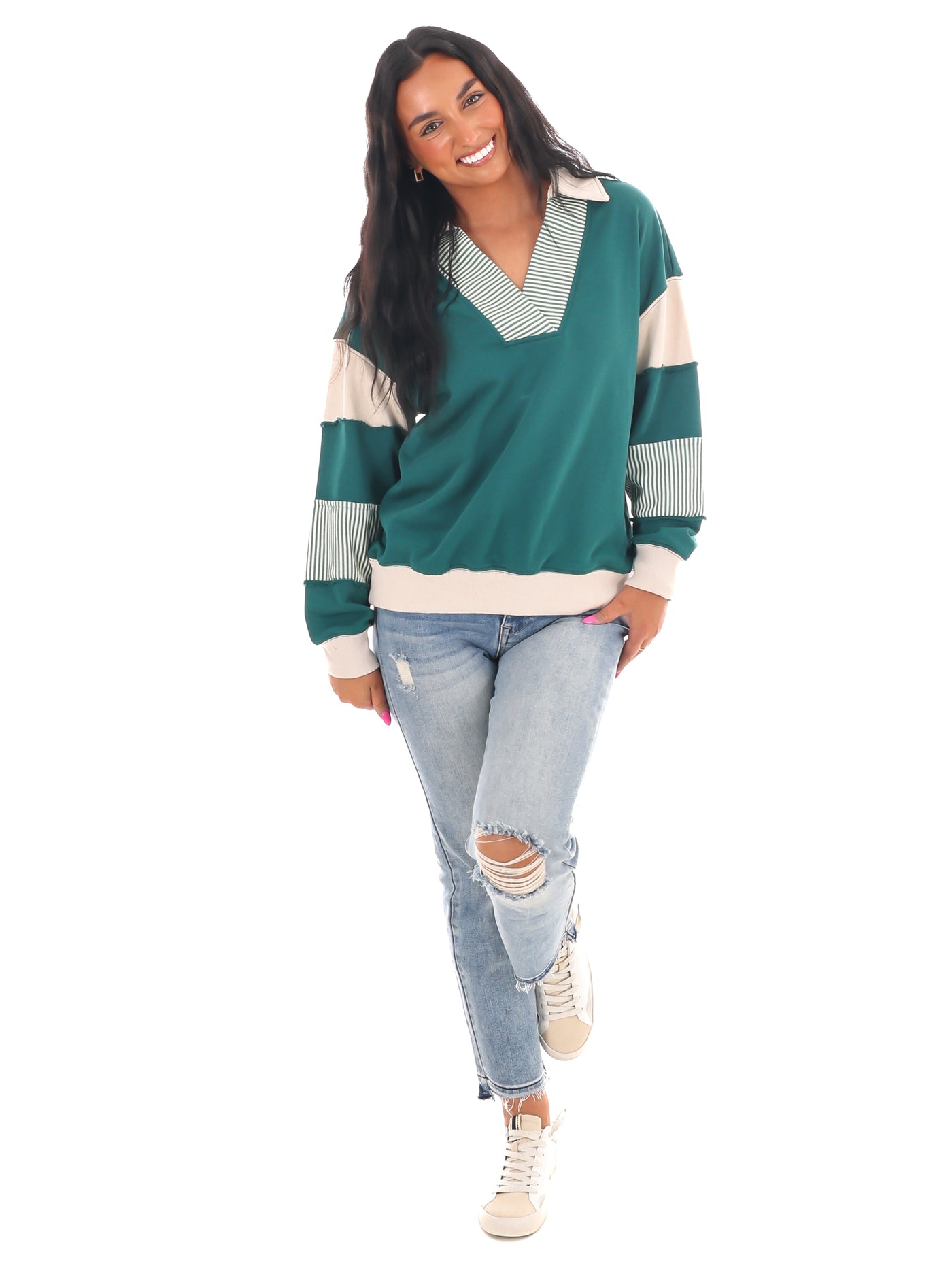 Girl on the Go Colorblock Sweatshirt