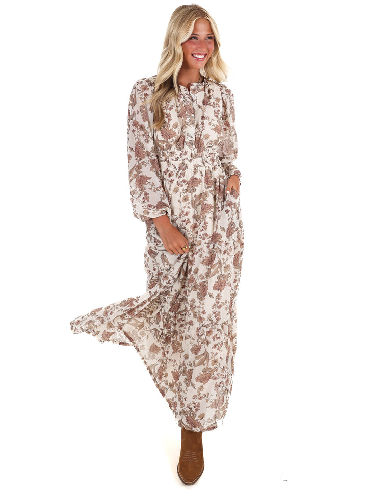 Nothing but Time Floral Maxi Dress