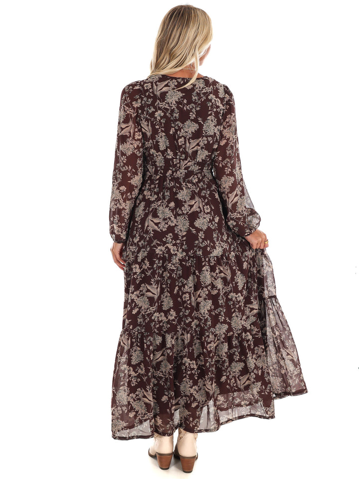 Nothing but Time Floral Maxi Dress