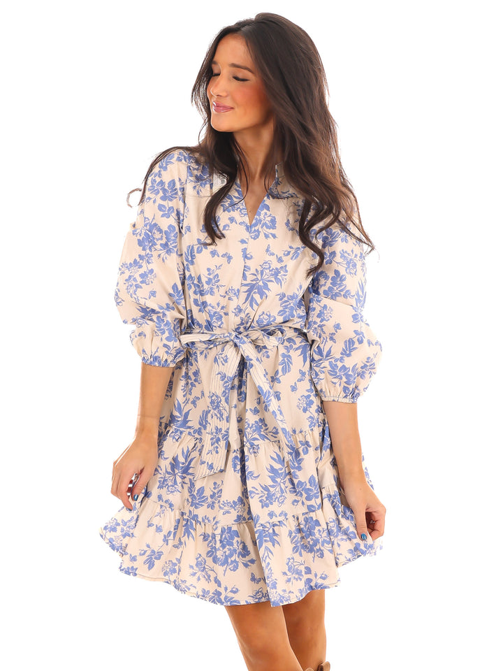 Breeze Through Floral V-Neck Dress