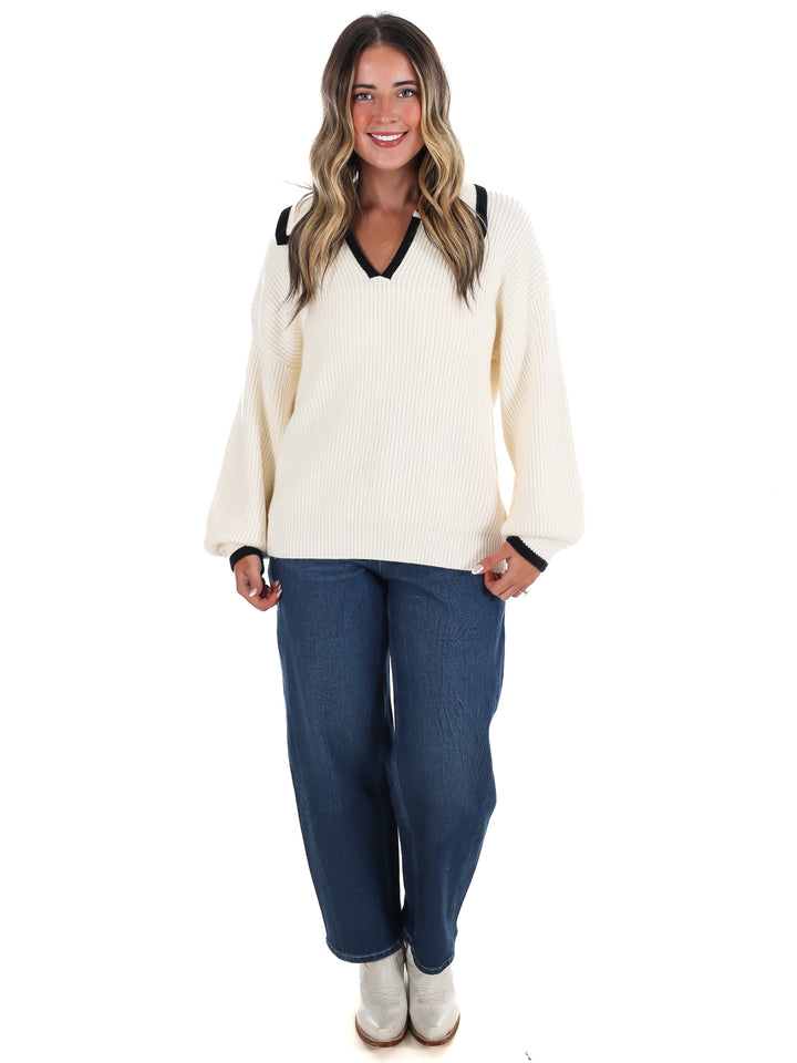 City Stroll V-Neck Sweater