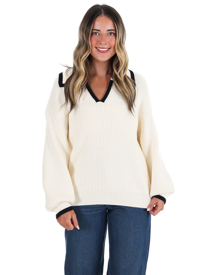 City Stroll V-Neck Sweater