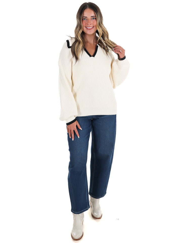 City Stroll V-Neck Sweater