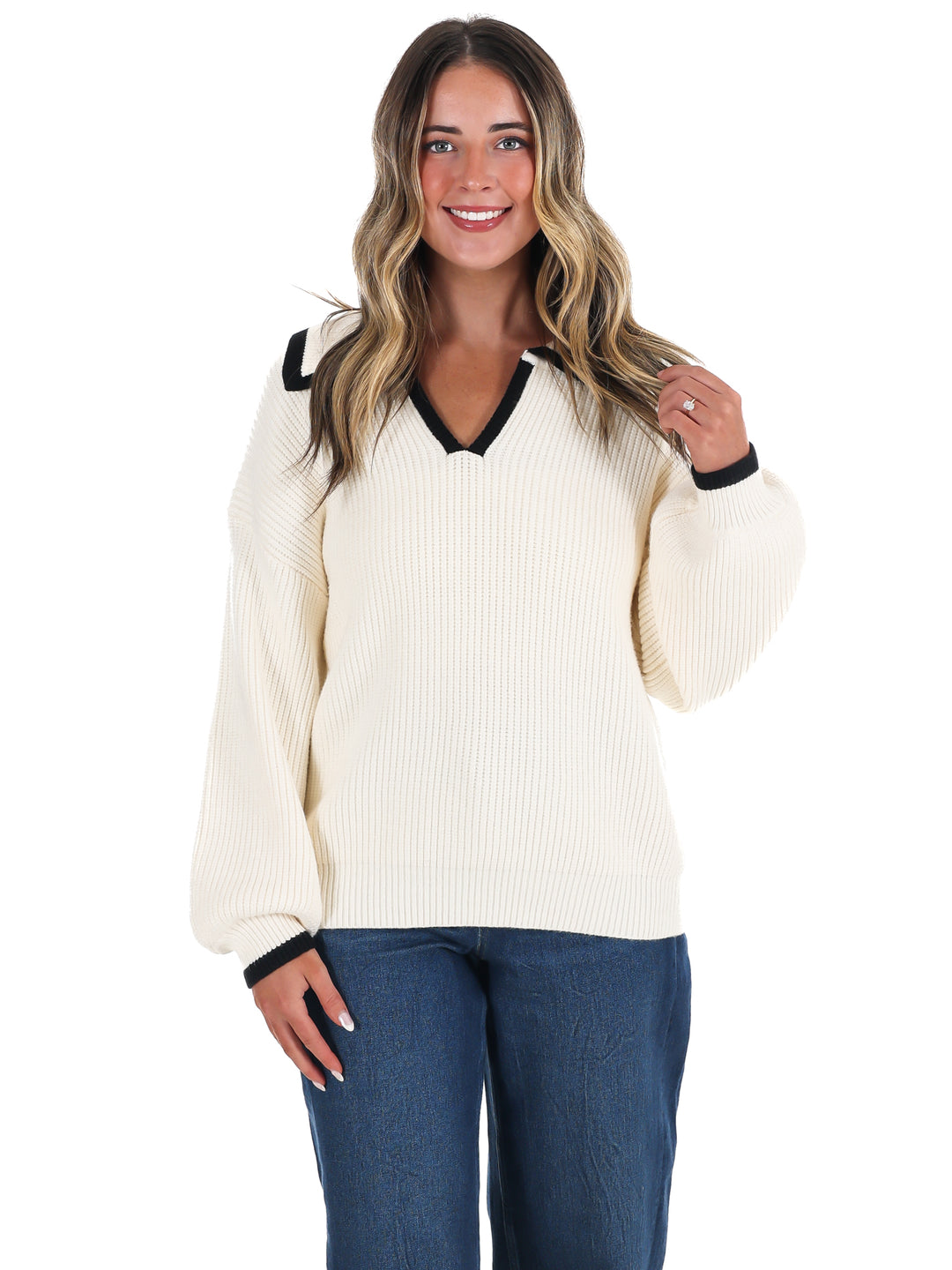City Stroll V-Neck Sweater