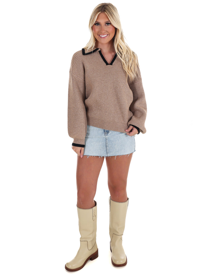 City Stroll V-Neck Sweater