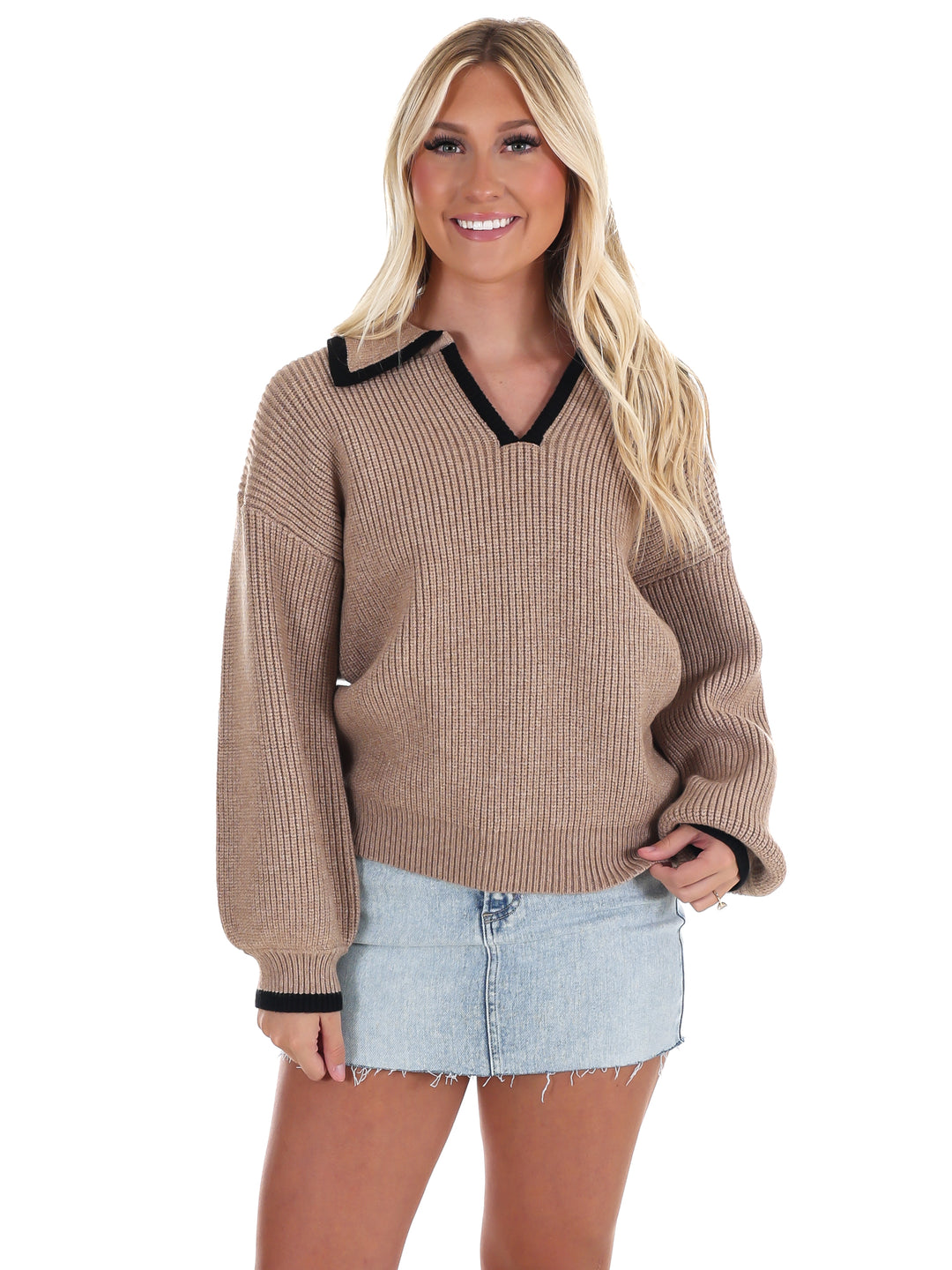 City Stroll V-Neck Sweater