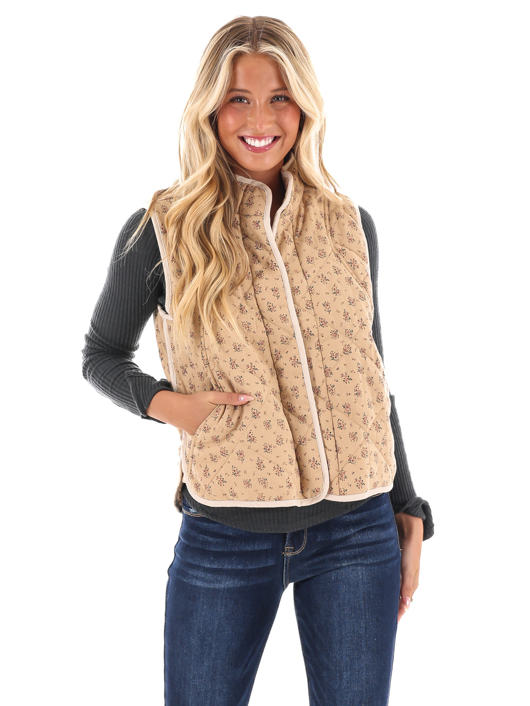 Flower Patch Quilted Vest