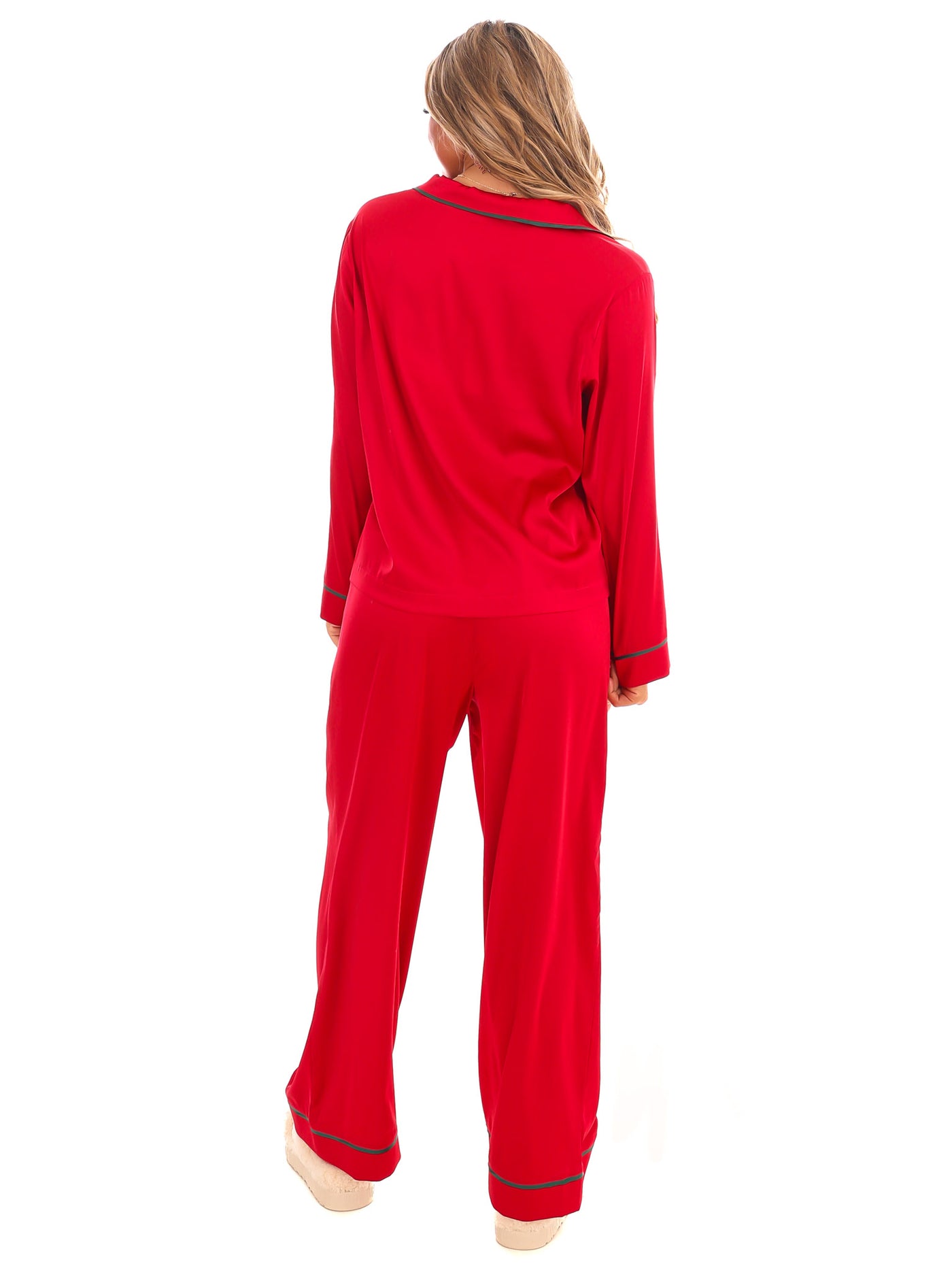 Cozy Claus Satin Christmas Pajamas