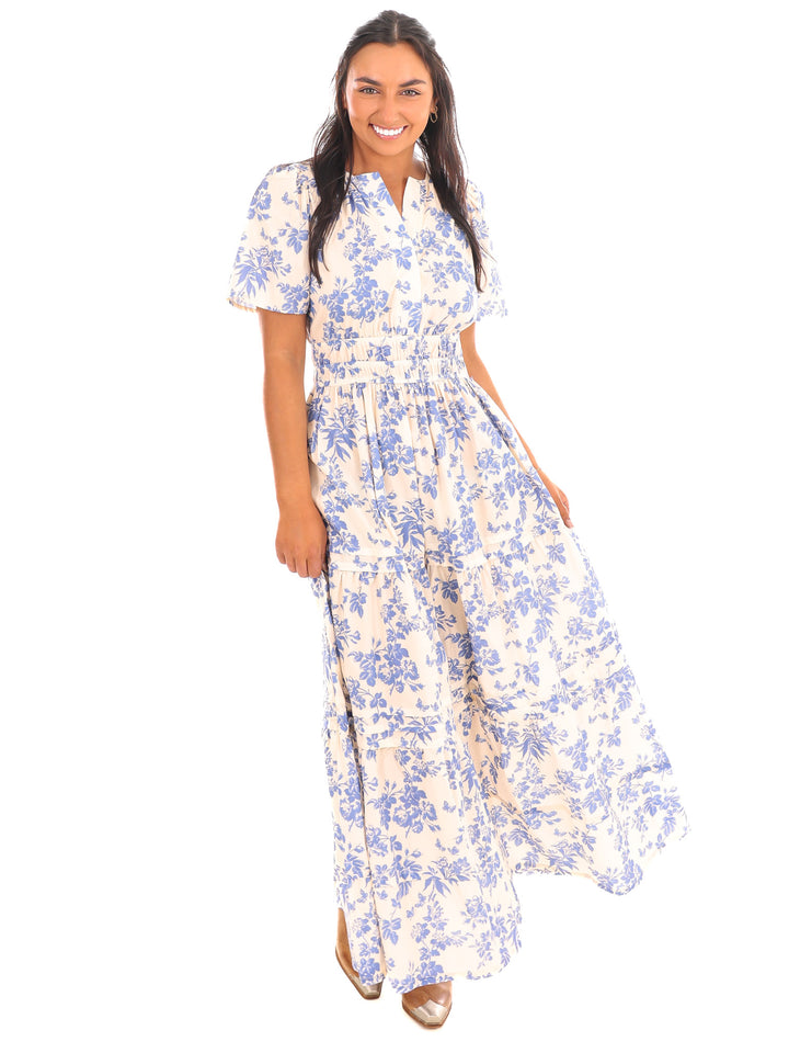 Heart on the Line Floral Maxi Dress