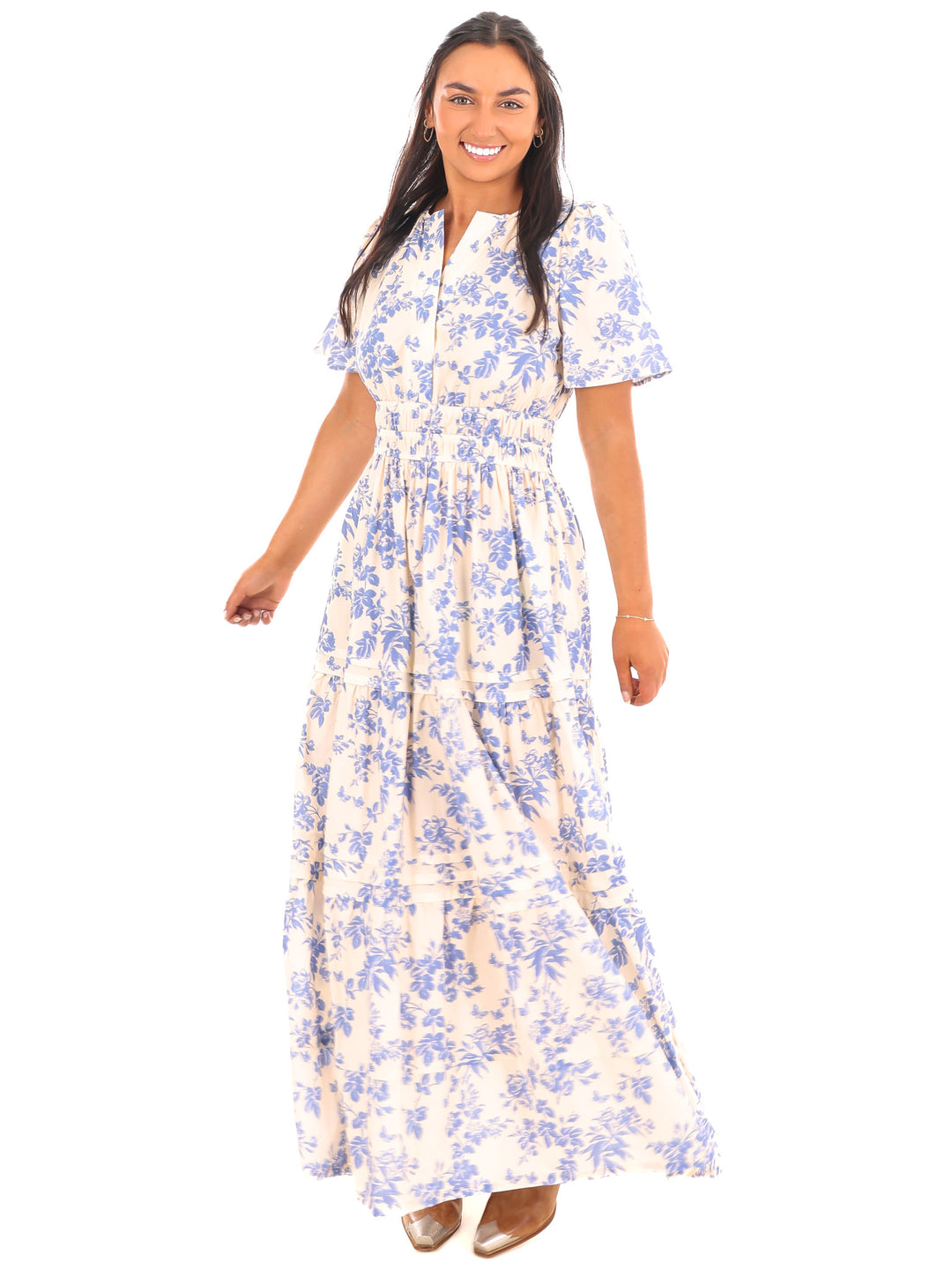 Heart on the Line Floral Maxi Dress