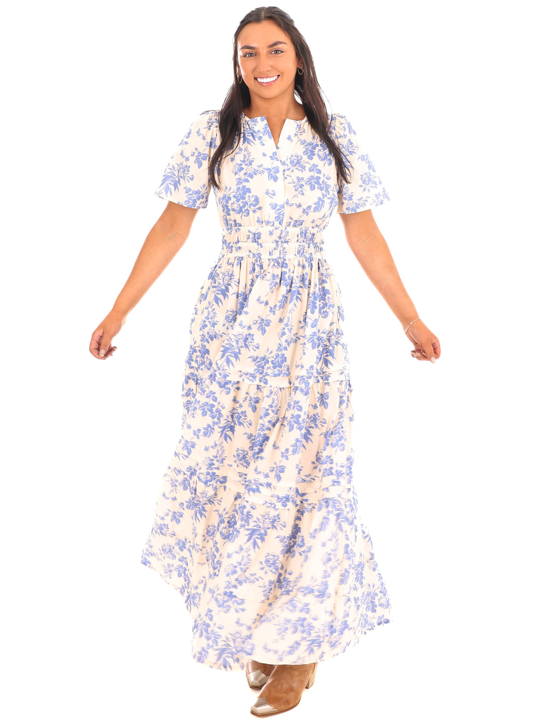 Heart on the Line Floral Maxi Dress