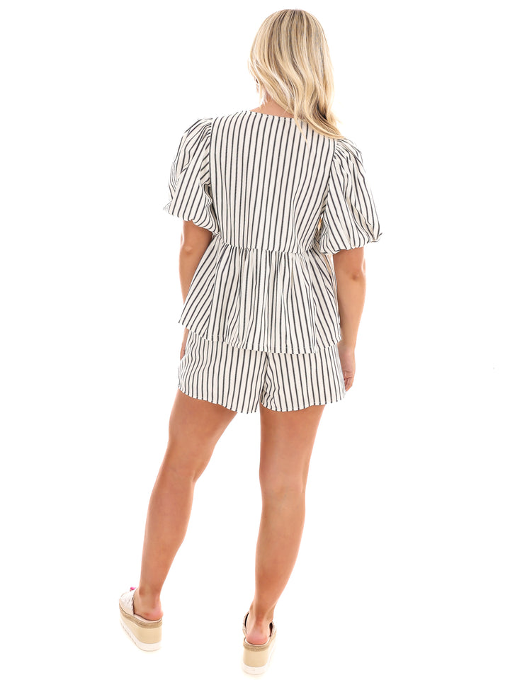 Miracles Happen Stripe Two Piece Set