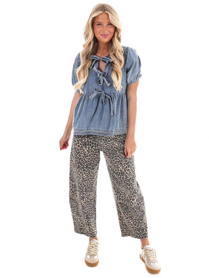 Bow & Indigo Denim Top