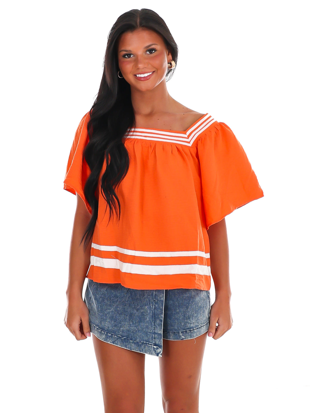 Call the Play Square Neck Top