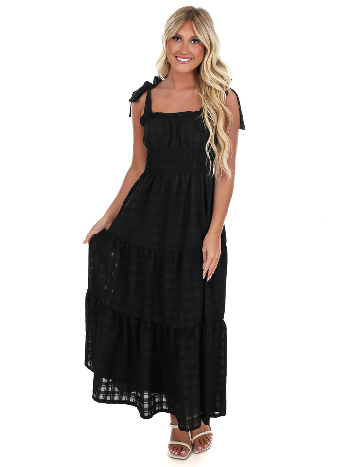 Tied & Tiered Midi Dress