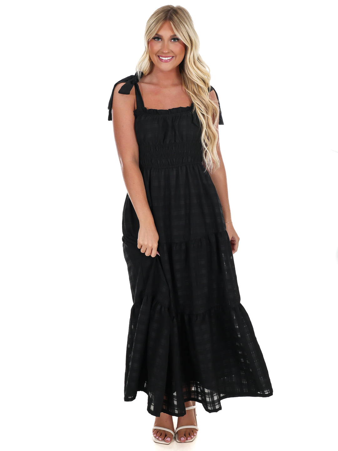 Tied & Tiered Midi Dress