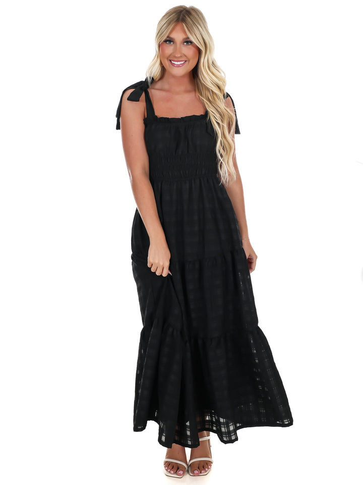 Tied & Tiered Midi Dress