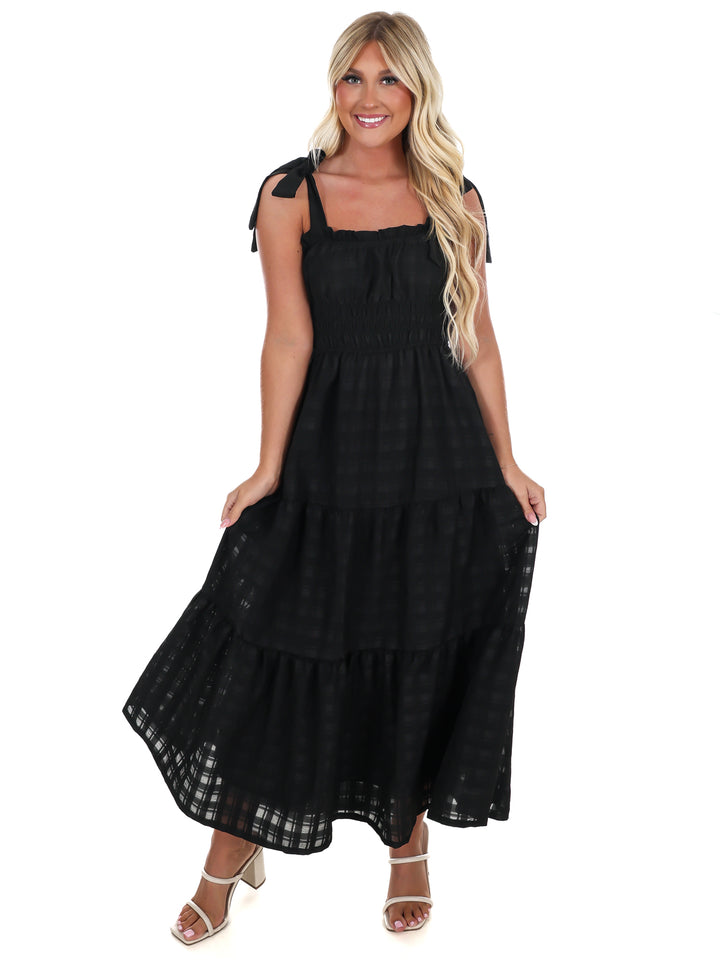Tied & Tiered Midi Dress