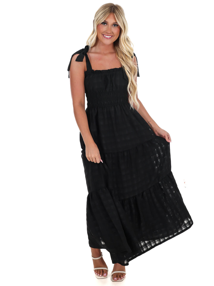 Tied & Tiered Midi Dress