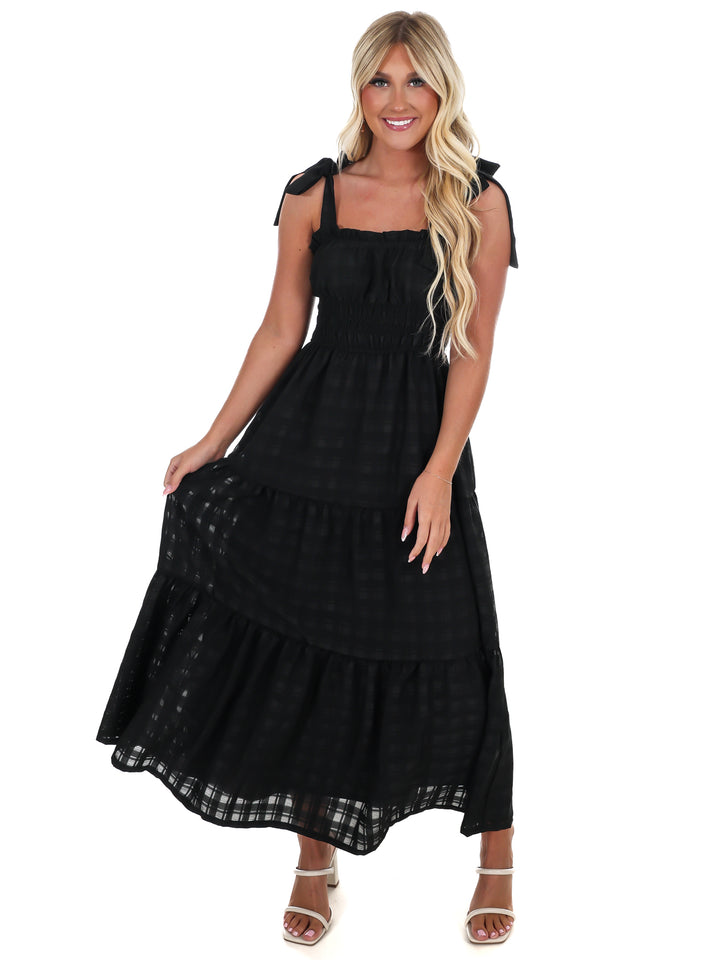 Tied & Tiered Midi Dress