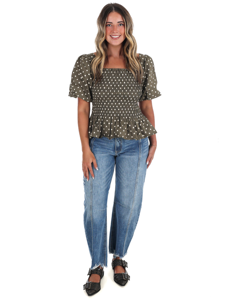 Connect the Dots Peplum Top