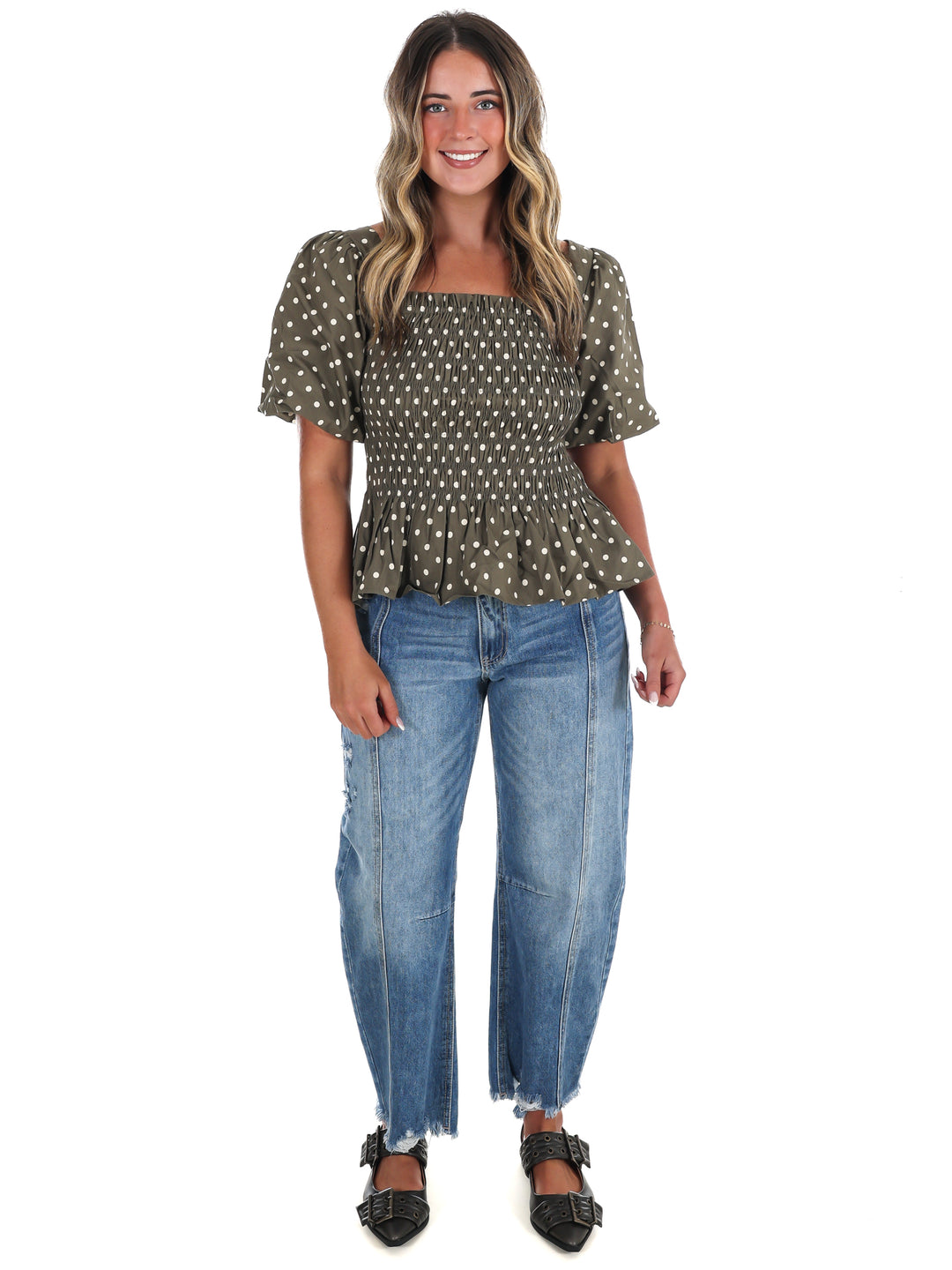 Connect the Dots Peplum Top