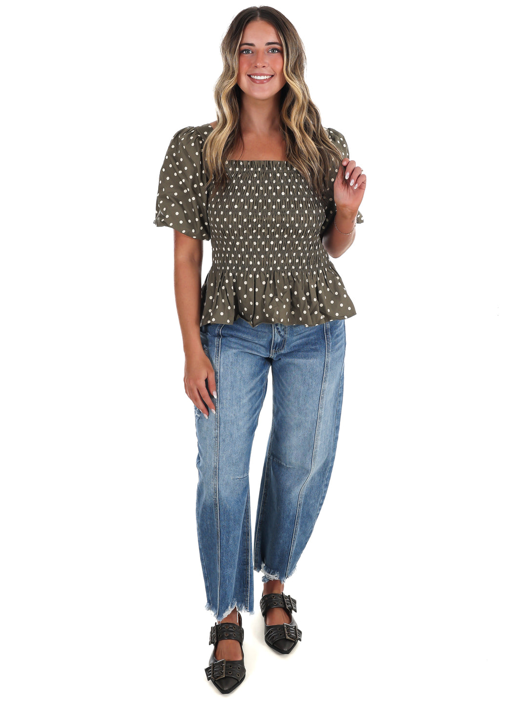 Connect the Dots Peplum Top
