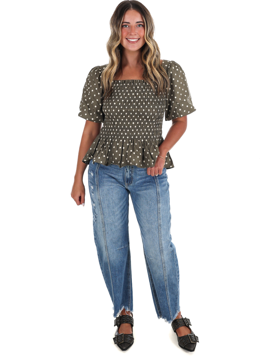 Connect the Dots Peplum Top