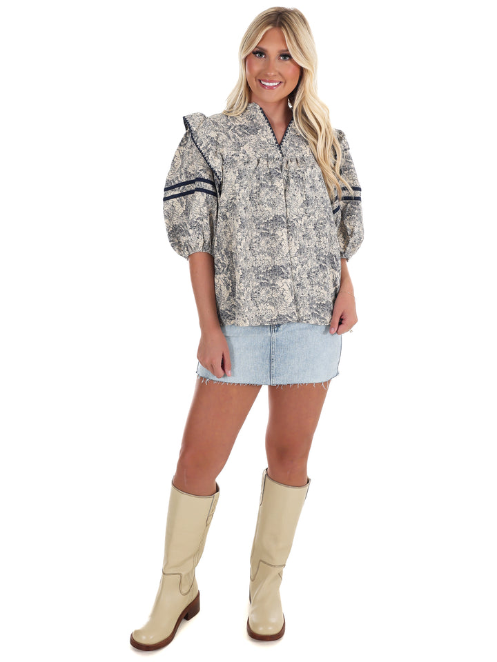 Autumn Woods Print Top