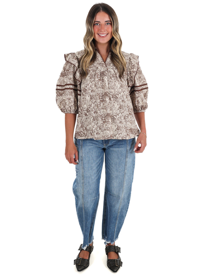 Autumn Woods Print Top