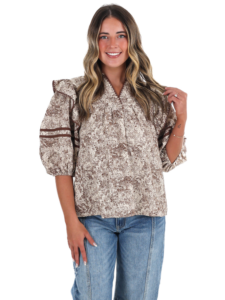 Autumn Woods Print Top